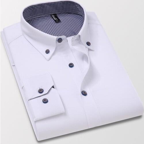 2020 New Arrival Men Shirts Long Sleeve Fashion Causal Male Shirts Brand Clothes Soft Comfortable Business Formal Dress Shirts