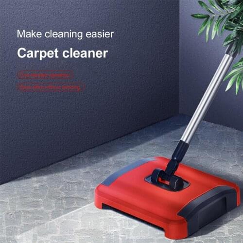 Carpet Floor Sweeper Cleaner Hand Push Automatic Broom for Home Office Carpet Rugs Dust Scraps Paper Cleaning with Brush