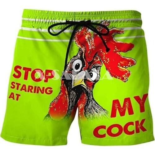 Funny Rooster Cute 3D Print Mens Shorts Unisex Streetwear Elastic Waist Shorts Summer Beach Harajuku Casual Drawstring-2