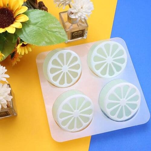 4 Holes Lemon Silicone Cake Mold Fondant Cake Baking Tool Candy Chocolate Making Mould Handmade Soap Molds Resin Crafts