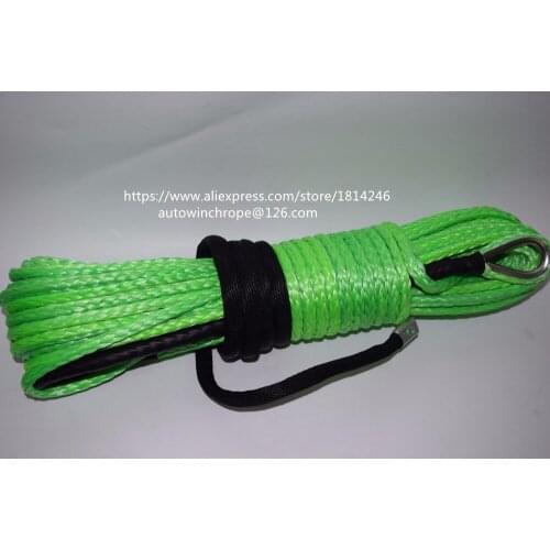 Green 8mm*30m 4x4 SUV Off-road Synthetic Winch Cable,Boat Winch Rope,Off Road Rope,Winch Line