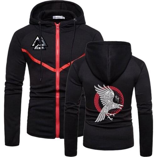 2021 Viking Legend Ragnars Raven Spring Autumn Zipper Quality Comfortable Wild Sweatshirts Solid Color Sportswear Coats Hoodies