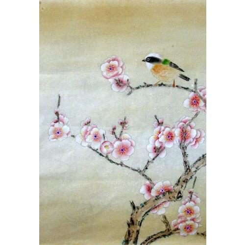 Traditional Japanese Artwork with Birds Art Film Print Silk Poster Home Wall Decor 24x36inch