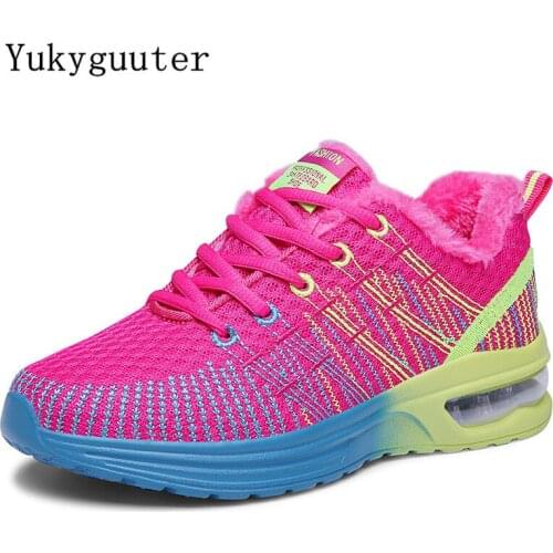 Woman Snow Boots Winter Warm Sport Running Outdoor Couple Shoes Lightweight Athletic Sneakers Women Height Increasing Lace Up