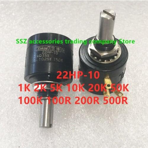 22HP-10 1K 2K 5K 10K 20K 50K 100K 100R 200R 500R precision multi-turn potentiometer 100% new original