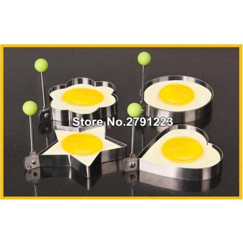 4pcs/set Stainless steel Cute Shaped Fried Egg Mold Pancake Rings Mold Kitchen Tool