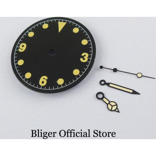 28.5mm Watch Dial Nologo Black + Watch Hand Fit MIYOTA Movement