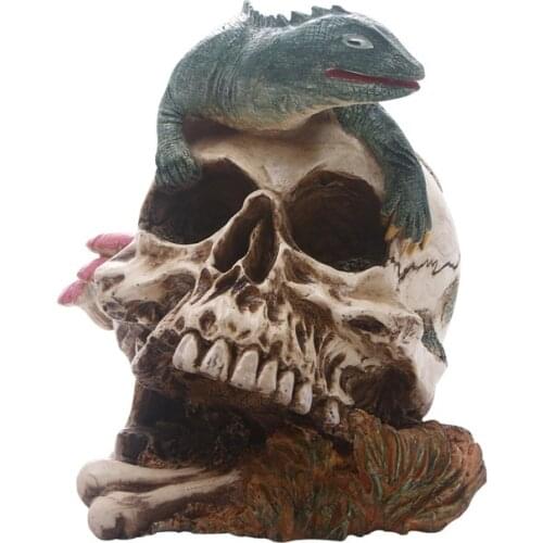 Home Decor Resin Craft Animal Lizard Sculptures Garden Statues Creative Carving Statue Medical Model Halloween Home Decoration