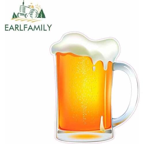 EARLFAMILY 13cm x 10.4cm for Beer Concession Restaurant Food Funny Car Stickers Vinyl Sunscreen RV VAN Decal JDM Car Accessories