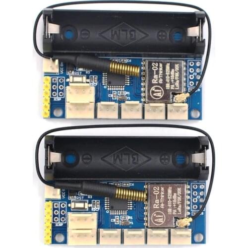 Elecrow 2PCS/LOT Ra-02 LoRa SX1278 433Mhz Wireless Spread Spectrum LoRa Radio Node v2.0 Module DIY 3.7V 14500 Battery Holder