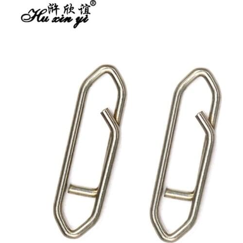 HXY PCS50 SIZE(S M L) Stainless Steel pointed Fast Link Clip Snap Fishing Tackle Quick Change Lead Links Clips Accessories
