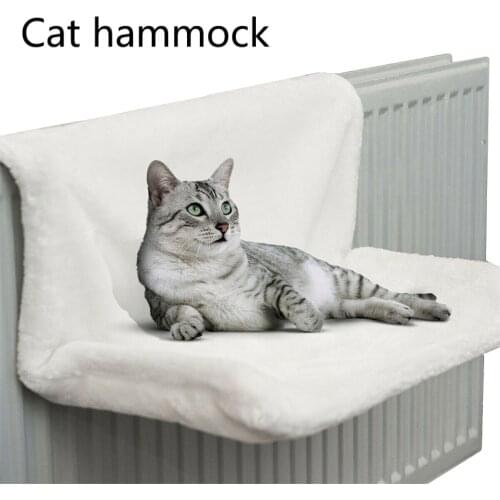 Pet Cat Animal Hammack Luxury Radiator Bed Hanging Winter Warm Fleece Basket Hammocks Metal Iron Frame Sleeping Bed for Cats