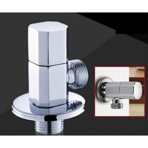 Copper cold and hot water stop valve triangle valve, Toilet/kitchen brass filling valve, Bathroom water heater inlet valve