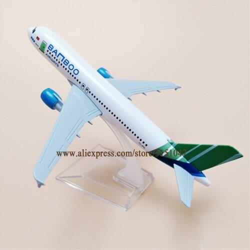 16cm Air Vietnam Bamboo Airways Airbus 320 A320 Airlines Plane Model Alloy Metal Diecast Model Airplane Aircraft Airways Gift