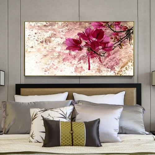 MUTU Art Poppies flower Canvas Paintings On The Wall Art Posters And Prints Red Flowers Canvas Art Wall Pictures For Bed Room