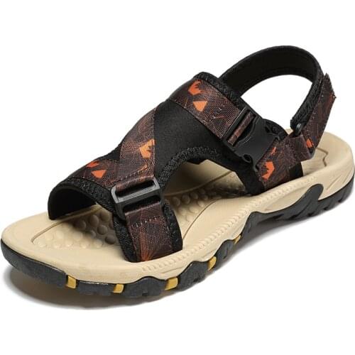 Summer Shoes Sandals Men Outdoor Beach Sandals Flat Comfortable Fashion Mens Breathable Water Trekking Shoes 2020 Large Sizes