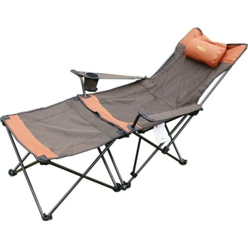 Outdoor Folding Reclining Chair Multi-functional Dual-purpose Lunch Break Beach Chair Field Fishing Armchair Detachable Table An