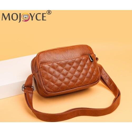 New Fashion Mini Shoulder Bags Lattice Pattern Pure Color Messenger Bag Casual Small PU Leather Handbag for Women