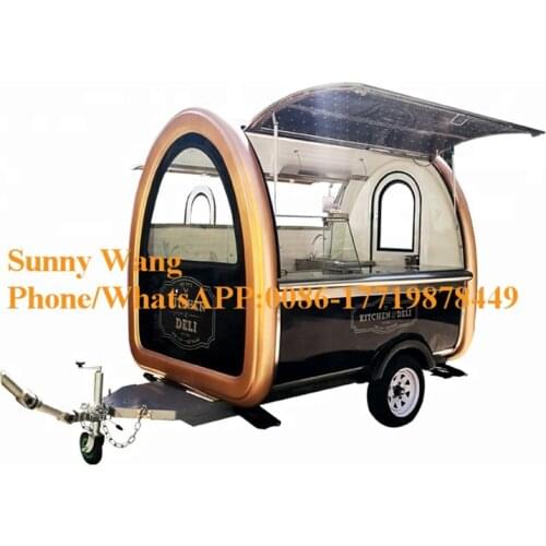 Wholesale Price food trucks mobile food trailer food kiosk crepe mobile kitchen van with shipping service