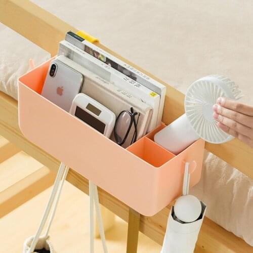 Hanging Storage Basket With Hooks Student Dormitory Bedside Sundries Organizer Desk Storage Box Makeup Organizer For Cosmetics