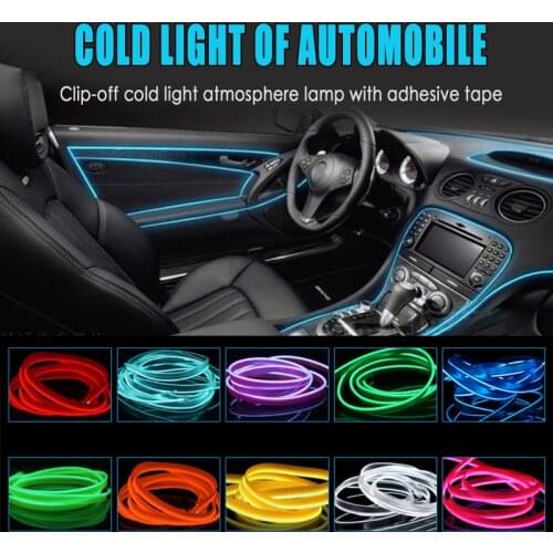 5m Car LED Strip Decoration Strip 12V Flexible Neon Universal Light Strip Mouldings Car Interior Accessories Car styling Truck