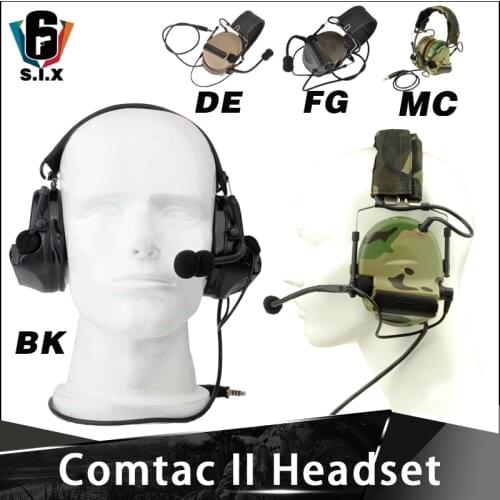 Z tactical Peltor Comtac II Headset Military Comtac Aviation Headset Anti Noise Reduction Function Headphones For Shooting