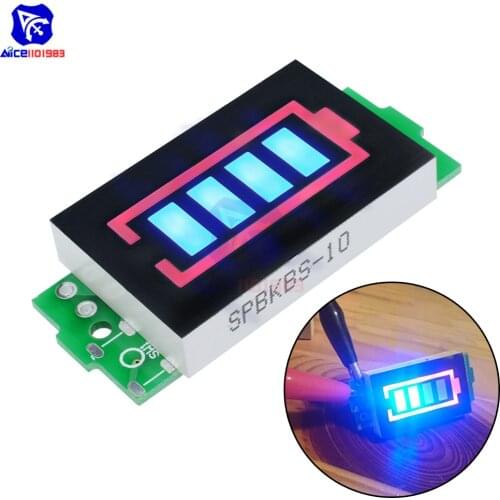 Diymore 1S/2S/3S/4S/6S/7S Series Green/Blue 4 Level LED Indicator Module 18650 Lithium Battery Capacity Charging Tester for Car