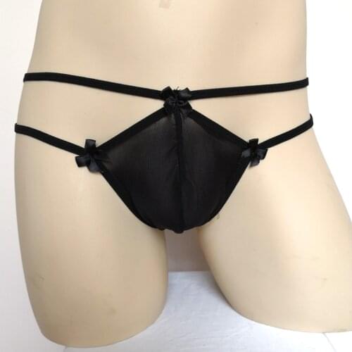 Men Underwear Transparent Net Mesh Bikini Briefs Underwear Bulge Underpants Fashion Low Waist Brief Sexy Lingerie Intimates