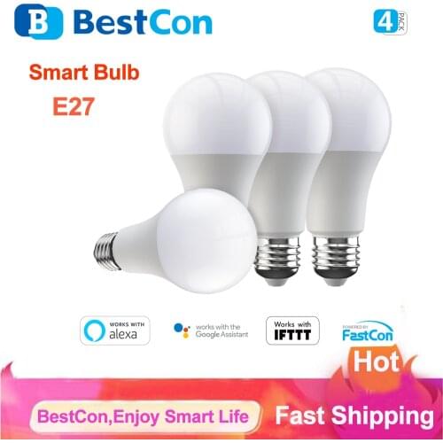 4PCS BestCon LB1 Wifi Smart Bulb Smart Home Remote Control E27 Wireless Light Bulbs Via Broadlink APP Works With Alexa Google