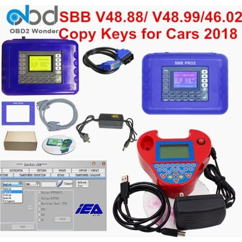 2020 SBB Pro2 V48.88 V48.99 V46.02 + Mini Zedbull Auto Key Programmer SBB Pro 2 48.88 48.99 Version Zed Bull OBD2 Key Maker