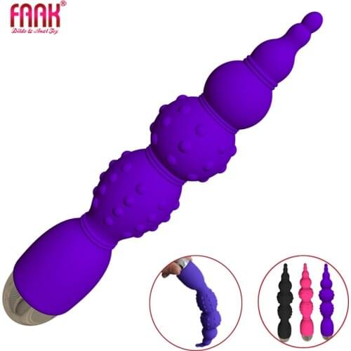 Bead Vibrator Bumps Anal Massage Dildo Female Masturbation Vagina Stimulation Couple Flirting Sex Toy Female Orgasm Adult Produc