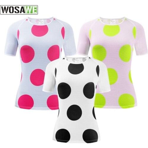 WOSAWE Summer Womens Cycling Jersey Short Sleeve Breathable Quick Dry Bike Clothing Bicycle Base Jersey Shirt Sport Sweatshirt