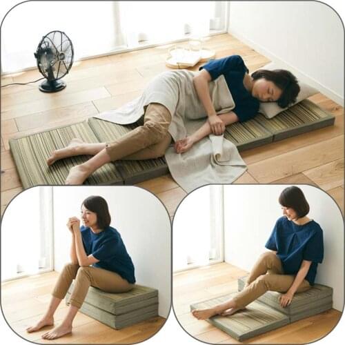 Japanese Traditional Tatami Mattress Mat Rectangle Large Foldable Floor Straw Mat For Yoga Sleeping Tatami Mat Flooring