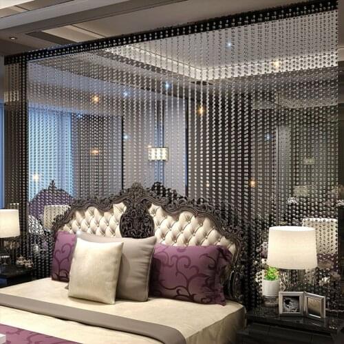 Crystal Bead Curtain Indoor Home Window Door Decoration Luxury Wedding Backdrop DIY Decor Customized Size