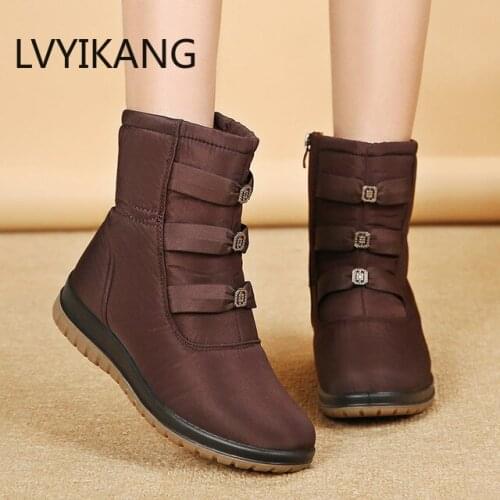 2020 Women Boots Warm Women Ankle Boots Female Winter Boots Waterproof Snow Boots Women Winter Shoes Botas Mujer Q843