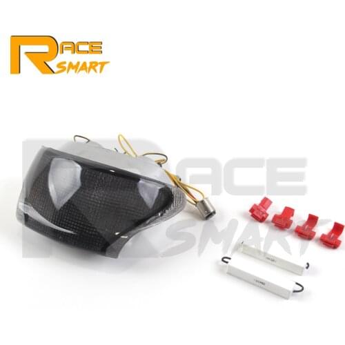 1 Set Motorcycle LED Turn Signals Rear Brake Tail Light Taillight For 595 1997 1998/ Daytona 995 1999 2000 2001 Smoke Clear