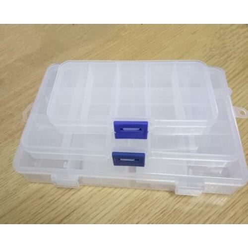 1PC 10/15/24 Detachable Slots Cells Screw Beads Component Storage Box Container Ring Portable Jewelry Tool Box