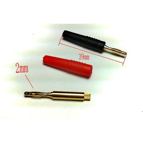 100pcs 2mm Gold Plated brass Banana Plug soldering