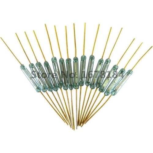100Pcs MKA14103 Dry Reed Pipe Magnetic Control Switch 2*14mm Normally Open