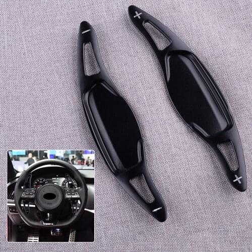2pcs Black Car Steering Wheel Shift Paddle Shifter Extension Fit For Kia Stinger CK K8 2020 2019 2018