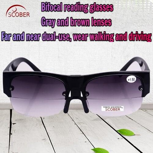 2019 = Scober Multifunction Far Near Dual Use Bifocal Reading Sunglasses Gray And Lens Adjustable Nose +1 +1.5 +2 +2.5 To +4