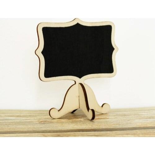 30pcs Creative Small Blackboard Wooden Handicraft Decoration Wedding Party Gift Bar Table Message Chalkboard with Stand