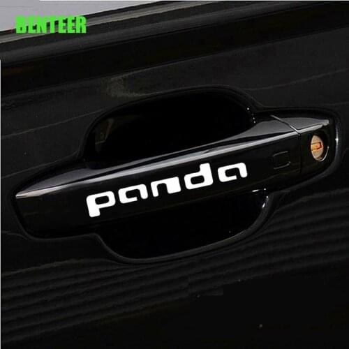 4pcs Car door handle sticker for fiat panda