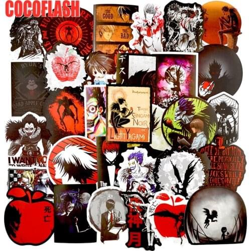 10/50Pcs/set Death Note Cartoon Waterproof Decal Stickers For Bicycle Scrapbook Skateboard Snowboard Laptop Luggage DIY TOY