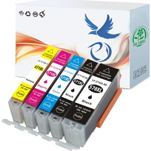 570 571 570xl PGI-570 CLI-571 Compatible Ink Cartridge For Canon PIXMA MG5750 MG5751 MG5752 MG6850 MG6851 MG6852 TS6050 5051