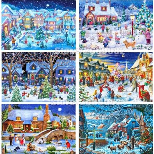 Diamond Painting Winter Embroidery Scenery Full Drill Picture Of Rhinestones Gift Needlework Wall Art Home Decoration TT1873