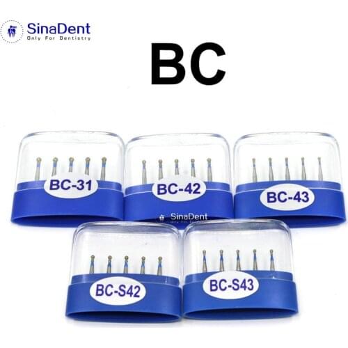 10 boxes Dental BC Series Diamond Burs High Speed Handpieces Grit Burs for Grinding the Teeth and Tooth Preparation Endodontics