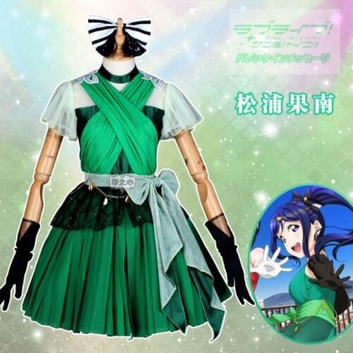 Anime! Lovelive Hop?Stop?Nonstop! Matsuura Kanan Lolita Dress Love Uniform Cosplay Costume Halloween Party Suit Women Free Ship