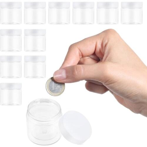 12Pcs 60ml Cosmetic Container Jars with Lids Craft Beads Jar Organizers