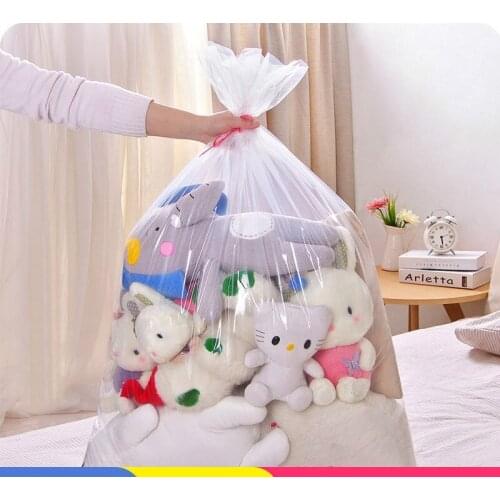 Large thickened transparent PE flat plastic bag quilt storage bag oversize packaging dust bag customized grocery bag holder